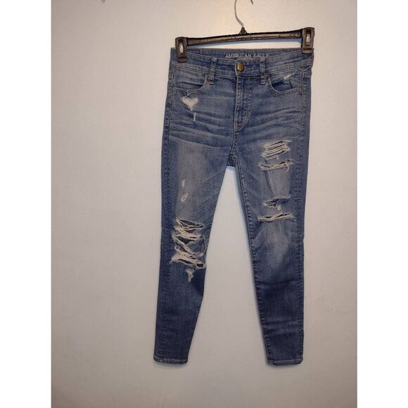 American Eagle Size 4 S Short Super Stretch Hi Rise Jegging Jeans - Picture 1 of 5